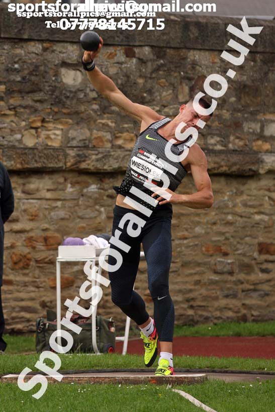 Mens decathlon shot putt, EAP International Cominted Events, Hexham. Photo: David T. Hewitson/Sports for All Pics